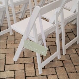 Sage Green Reserved Sign with White Ribbon